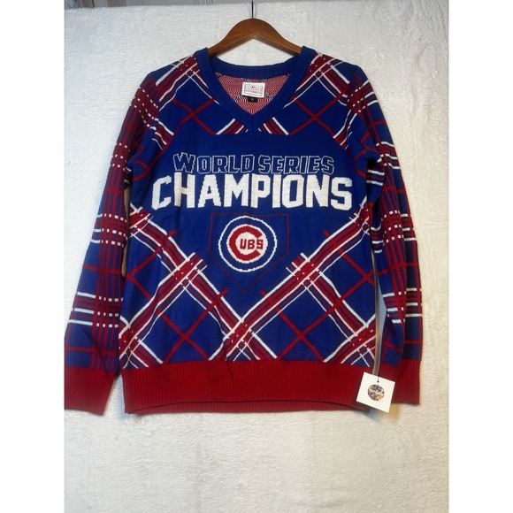 NWT Chicago Cubs 2016 World Series XL Champions Men's Baseball Ugly Sweater MLB